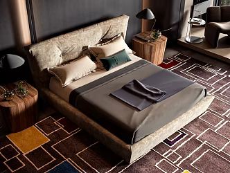 Style Commodity Bed 3d model
