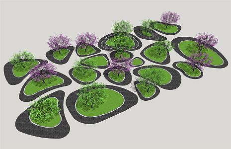 Tree Pool Landscape Tree Pool 3d model