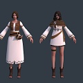 European medieval beauty girl lady warrior knight ranger bounty hunter 3d model