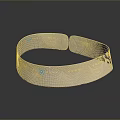 Elegant Gold Bracelet With Intricate Filigree Design And Blue Gemstone Accents