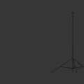 Professional Green Screen Backdrop in Studio Photography Setup with Sturdy Support Stand 3d model