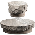 Set Table Stone 3d model