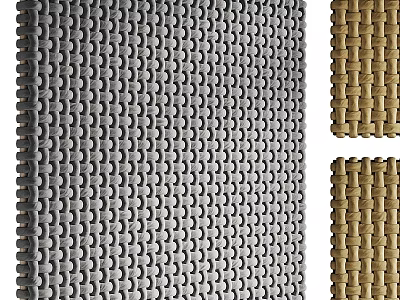Woven Texture Photo Frames In Gray And Brown Modern Design For Home Wall Decor 3d model