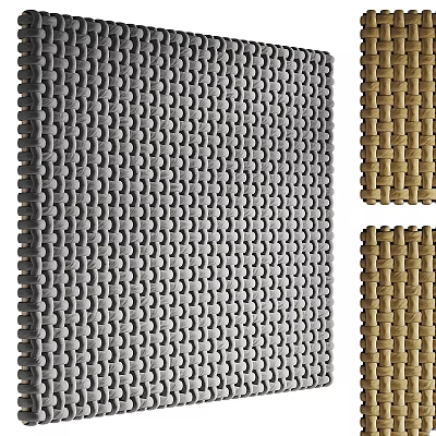 Woven Texture Photo Frames In Gray And Brown Modern Design For Home Wall Decor 3d model