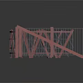 Geometric Metal Frame Components With Grid Pattern And Curved Designs