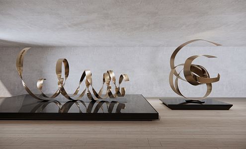 Light Luxury Sculpture Creative Sculpture 3d model