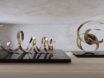 Light Luxury Sculpture Creative Sculpture 3d model