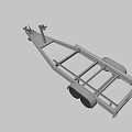 Aluminum Boat Trailer With Heavy Duty Wheels And Winch For Watercraft Transportation
