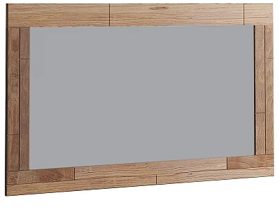 Large Decorative Wall Mirror with Natural Wooden Frame for Modern Home Interior 3d model