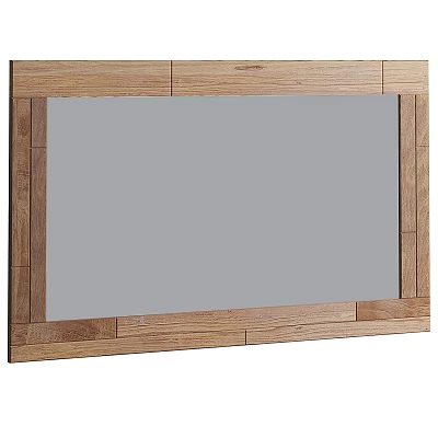 Large Decorative Wall Mirror with Natural Wooden Frame for Modern Home Interior 3d model