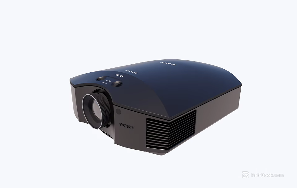 Sony Modern Sleek Black Projector Device for Projection Monitoring System 3d model 