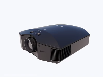 Sony Modern Sleek Black Projector Device for Projection Monitoring System 3d model