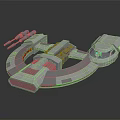 Futuristic Spacecraft Model Featuring Circular Structure Cockpit And Modular 3D Components 3d model