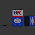 HW Batteries For Household Appliances With Blue White Casing And Red Wire Components