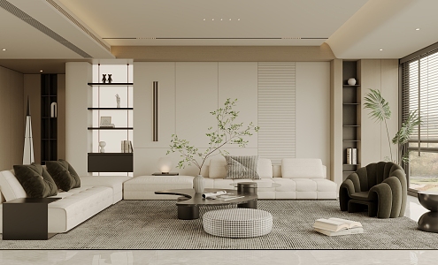 modern living room 3d model