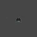Detailed Military Helicopter With Rotors Cockpit Landing Gear And Fuselage