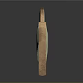 Vintage Curved Scimitar With Ornate Wooden Handle And Shiny Metal Blade
