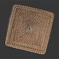 Brown Woven Storage Box With Lid And Window For Home Organization