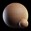 Woven Spherical Components With Brown Texture Large And Small Sphere Design