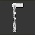 Modern Silver Kitchen Faucet With Curved Hose Lever Handle And Reflective Finish