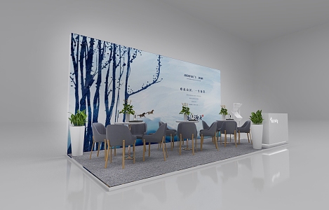 Modern Exhibition Booth Exhibition Hall Booth Beautiful Chen 3d model