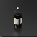 Household Dark Glass Bottle With White Cap And Label For Daily Use