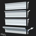White Decorative Cornice Molding Components With Various Architectural Styles