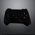 Black Ergonomic Game Controller With Colorful XYAB Buttons And Comfortable Grip 3d model