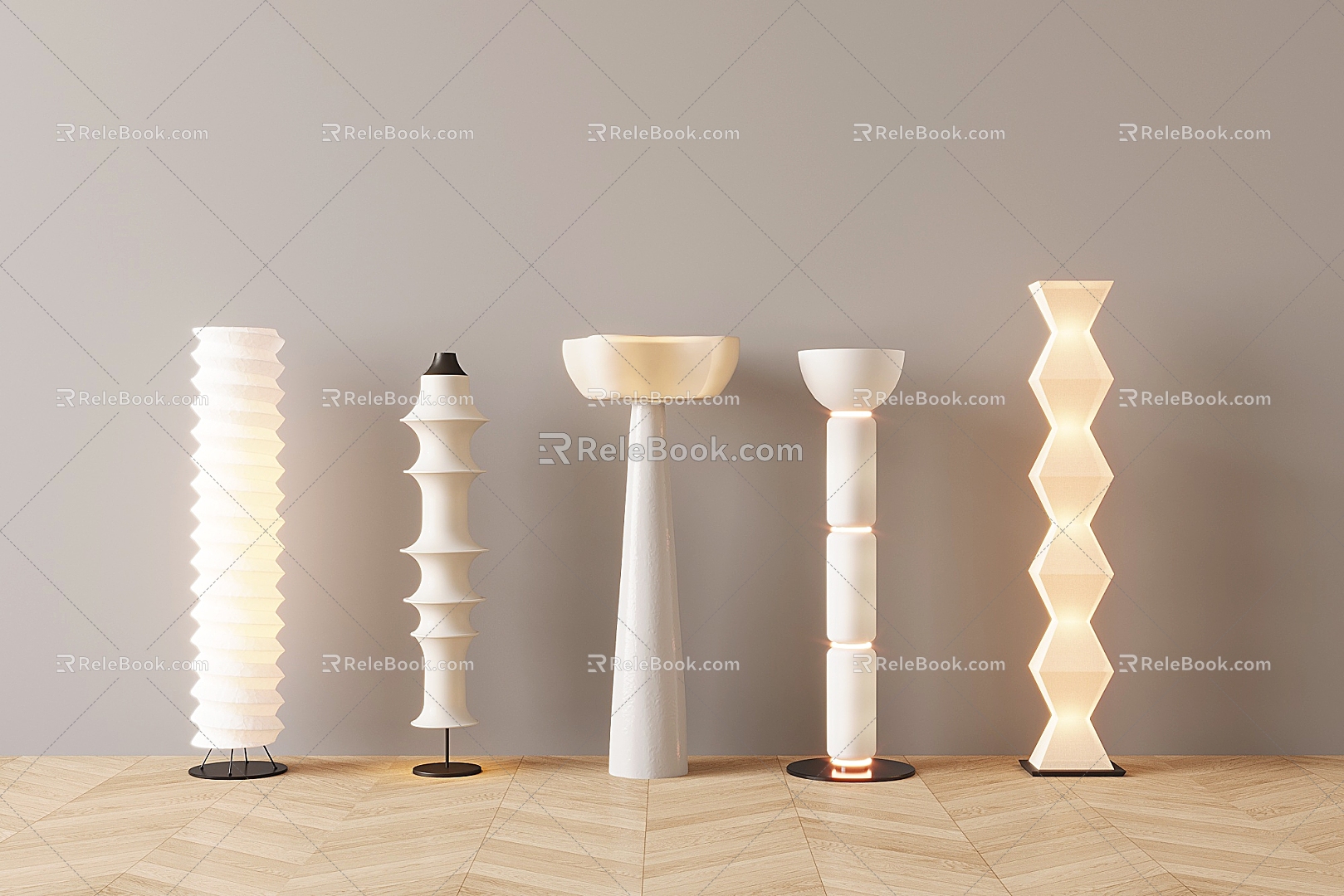 Modern Cream Style Floor Lamp Acrylic Floor Lamp Simple Floor Lamp Decorative Lamp Cream Floor Lamp 3d model