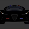 Black Sports Car With Sleek Streamlined Body Unique Headlights And Aerodynamic Roof
