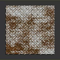 Red And White Interlaced Pattern Cube With Shiny Reflective Surface