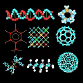 Decorative Hanging Ornaments With Molecular Structure And 3D Chemical Models Design