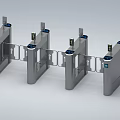 Modern Automated Metal Turnstiles For Security Access Control Entrance System