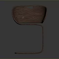 Unique Modern Wooden Chair Featuring Curved Design And Sleek Minimalist Structure