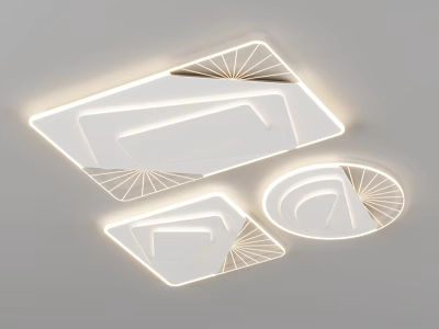 Modern Stylish Ceiling Lights Featuring Geometric Shapes And Illuminating Details 3d model