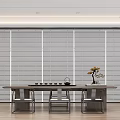 Modern Office Interior Design With Wooden Desk Office Chairs Sofa And Large Windows