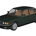Classic Green BMW Sedan With Sleek Body And Shiny Exterior Design
