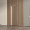 Invisible door single door timber bedroom door 3d model