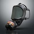 Firefighting Equipment Full Face Gas Mask with Filter Canister and Adjustable Straps for Fire Protection