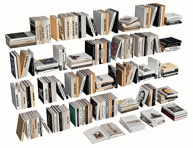 Modern Book Combination 3d model