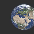 Cosmic View Of Earth From Space With Blue Oceans Green Lands And Clouds