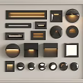 Various Modern Wall Lamps With Different Shapes And Decorative Lighting Designs 3d model