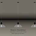 Elegant Modern Luxury Chandeliers With Three White Glass Light Shades