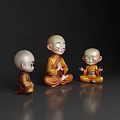 Monk Cartoon Monk Character Little Monk Dazen Monk Yishuge Little Boy 3d model