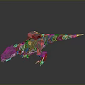 Futuristic Mechanical T-Rex Dinosaur With Metallic Parts Red Eyes And Robotic Design