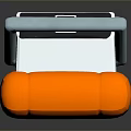 Portable Device With Orange Base White Main Body Metal Handles And Digital