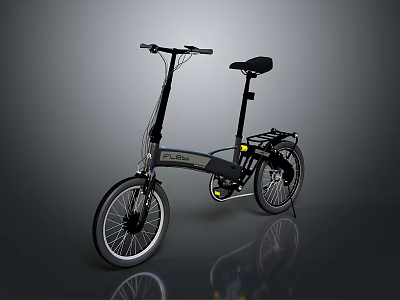 Modern Folding Bicycle With Compact Frame Comfortable Seat And Sturdy Wheels 3d model