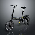 Modern Folding Bicycle With Compact Frame Comfortable Seat And Sturdy Wheels 3d model