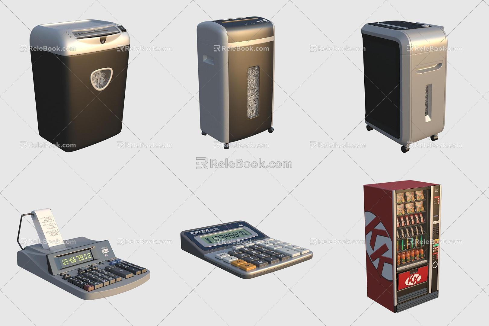 Office Equipment Electrical Shredder Ticket Machine Vending Machine Computer 3d model