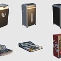 Office Equipment Electrical Shredder Ticket Machine Vending Machine Computer 3d model